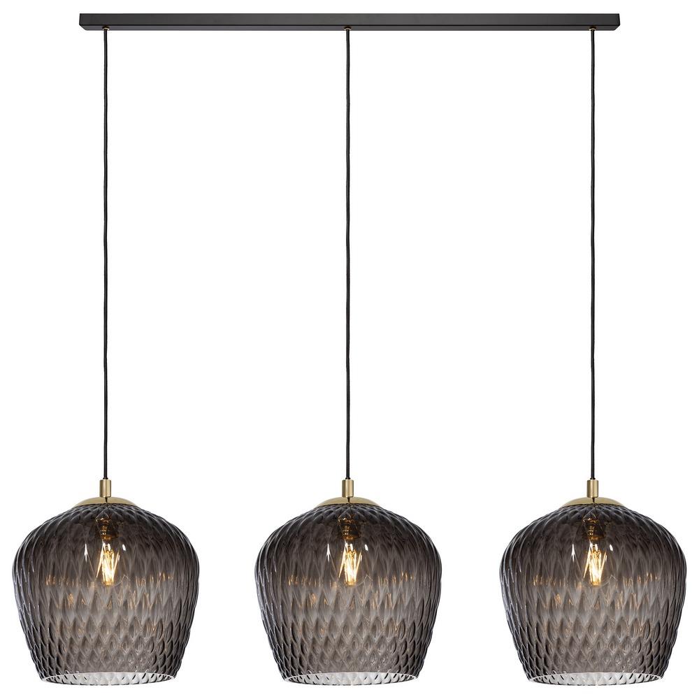 VENUS 3 three-point pendant lamp in graphite, on a strip