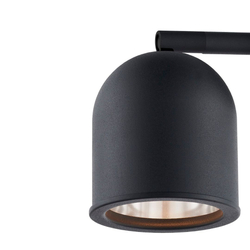 SPARK 6 six-point ceiling spotlight black, on strip