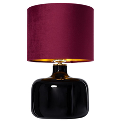 LORA table lamp maroon, black base