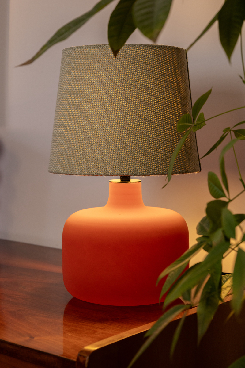 GAJA table lamp sage, terracotta base