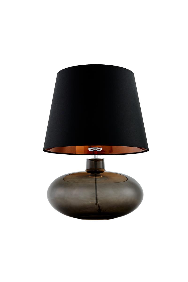 SAWA table lamp black with copper, smoky base