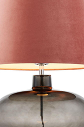 SAWA VELVET table lamp pink, smoky base