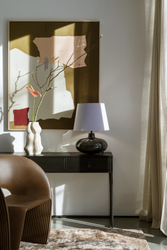 SAWA VELVET NEW violet table lamp, smoky base