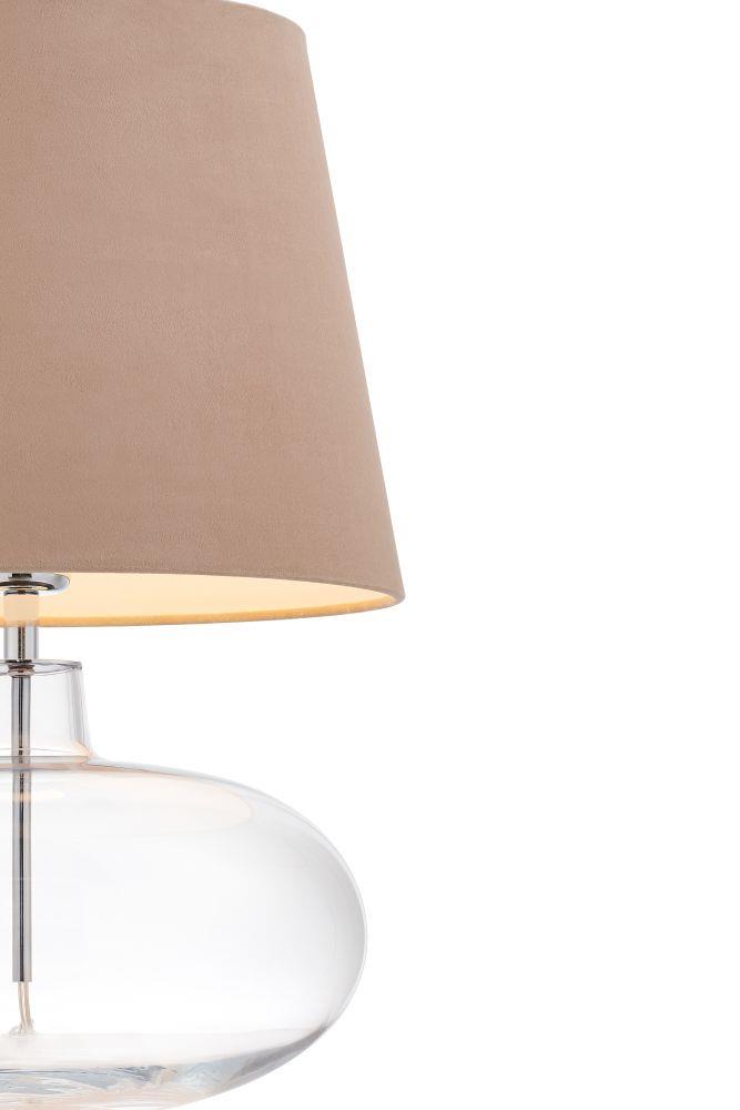 SAWA VELVET table lamp beige, transparent base