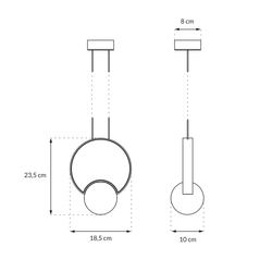 Round wall lamp LEGRA IP44, cream