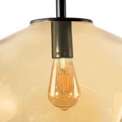 AVIA BLACK L pendant lamp amber 40 cm