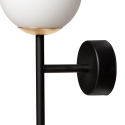 Wall lamp ASTRA DECO black, with gold fixture