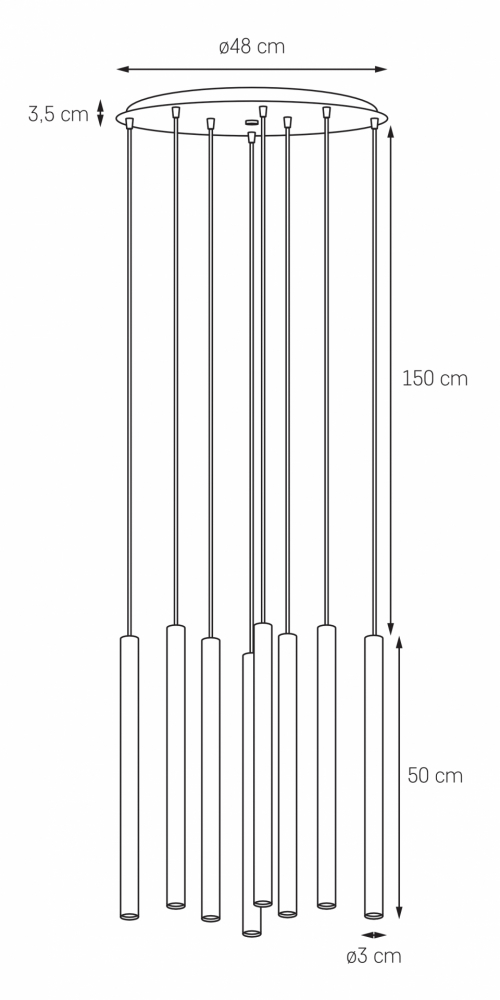 ROLL 8 eight-point ceiling lamp white