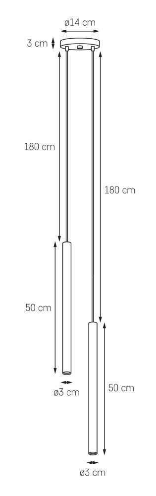 LED ROLL PENDING LAMP 2 black, Kaspa