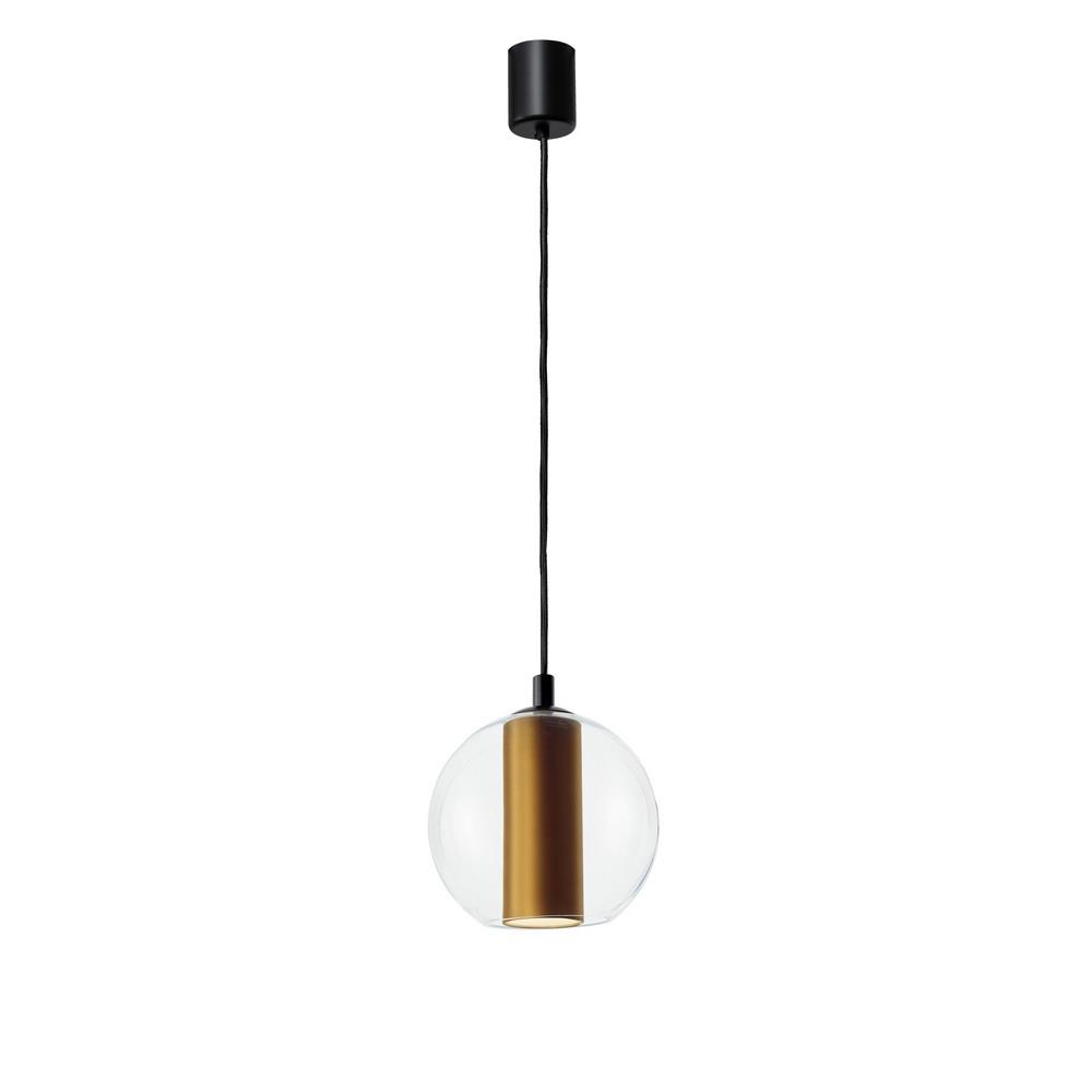 MERIDA BLACK S gold pendant lamp, 25 cm