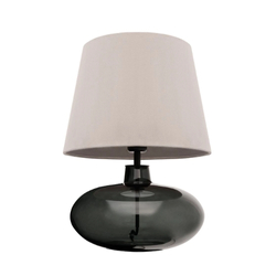 Lampa stołowa SAWA VELVET NEW beżowa, przydymiona podstawa