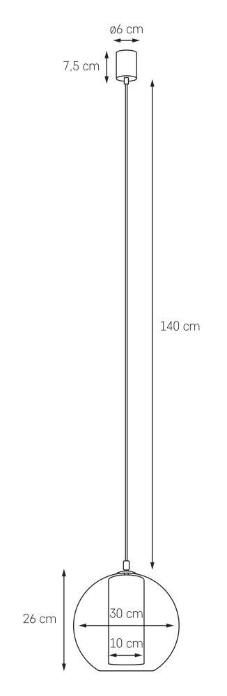 Lampa wisząca FERIA M różowa, 30 cm