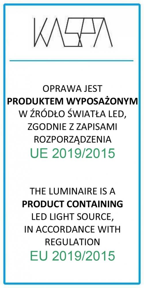 Lampa ścienna LED ROLL 4 czarna, Kaspa