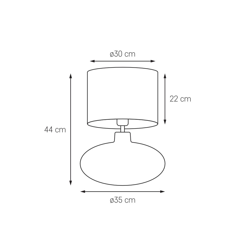 Lampa stołowa SAWA STONE mika matowe szkło