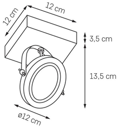 VISIO KASPA ceiling spotlight white, Kaspa