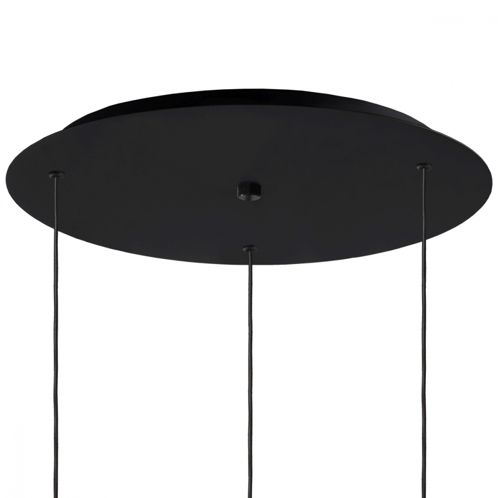 AVIA BLACK 3 smoky three-point pendant lamp