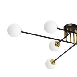 Lampa sufitowa ASTRA 8 czarna