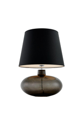 Lampa stołowa SAWA czarna, przydymiona podstawa