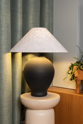 Lampa stołowa CLARA tyvek, grafitowa podstawa