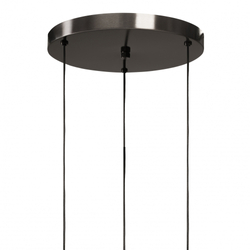 Triple pendant lamp ALUR 2 brushed titanium