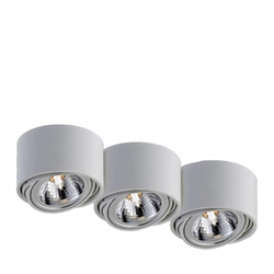 LUMOS 3 three-point ceiling spotlight white, 42 cm