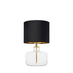 LORA table lamp black, transparent base