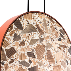 Lampa wisząca okrągła LEGRA IP44, terakota