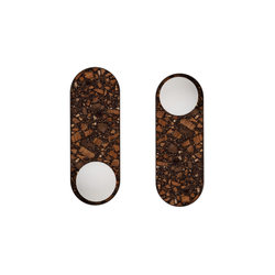 Oval wall lamp LEGRA IP44, brown