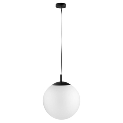 ALUR L pendant lamp black, white shade, 40 cm