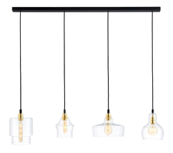 Lampa wisząca czteropunktowa LONGIS GOLD 4 na listwie