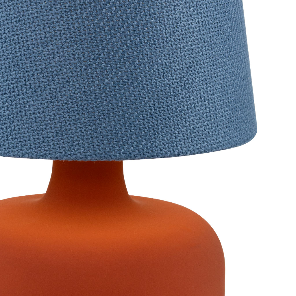 GAJA table lamp blue, terracotta base