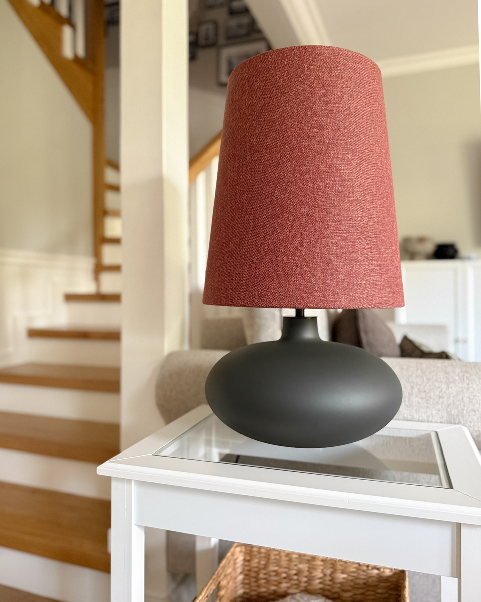 Lampa stołowa SAWA CLASSIC XL ceglasty melanż, grafitowa podstawa