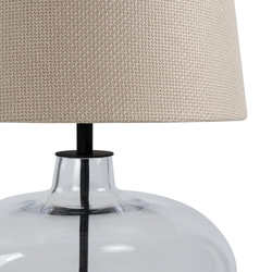 SAWA table lamp beige,  transparent base