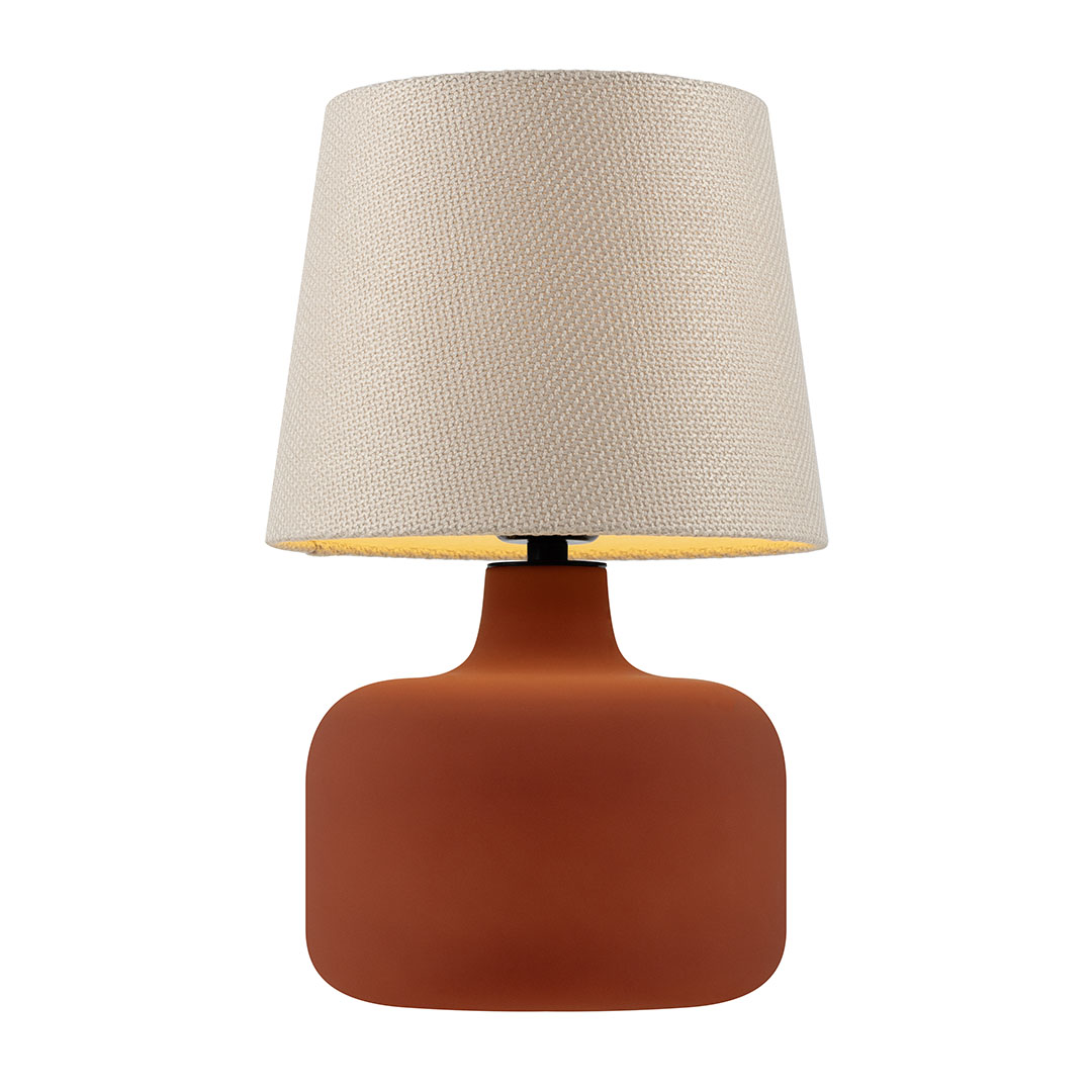 Lampa stołowa GAJA beżowa, terakota podstawa