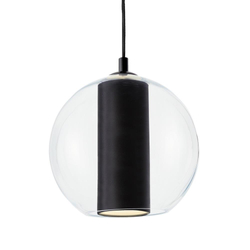 MERIDA BLACK L black pendant lamp, 35 cm