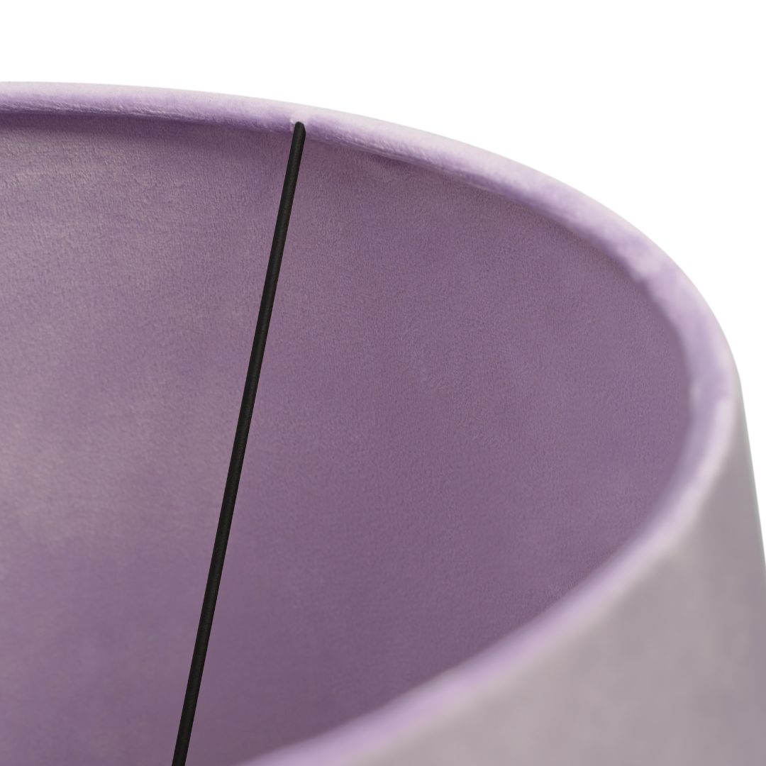 Lampa stołowa SAWA VELVET fiołkowa, przydymiona podstawa