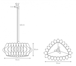 NOE KASPA copper table top pendant lamp, Kaspa