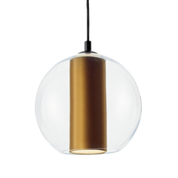 Lampa wisząca MERIDA BLACK L złoto, 35 cm