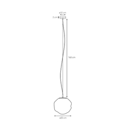 Підвісний світильник CLOE M матовий чорний, 30 см