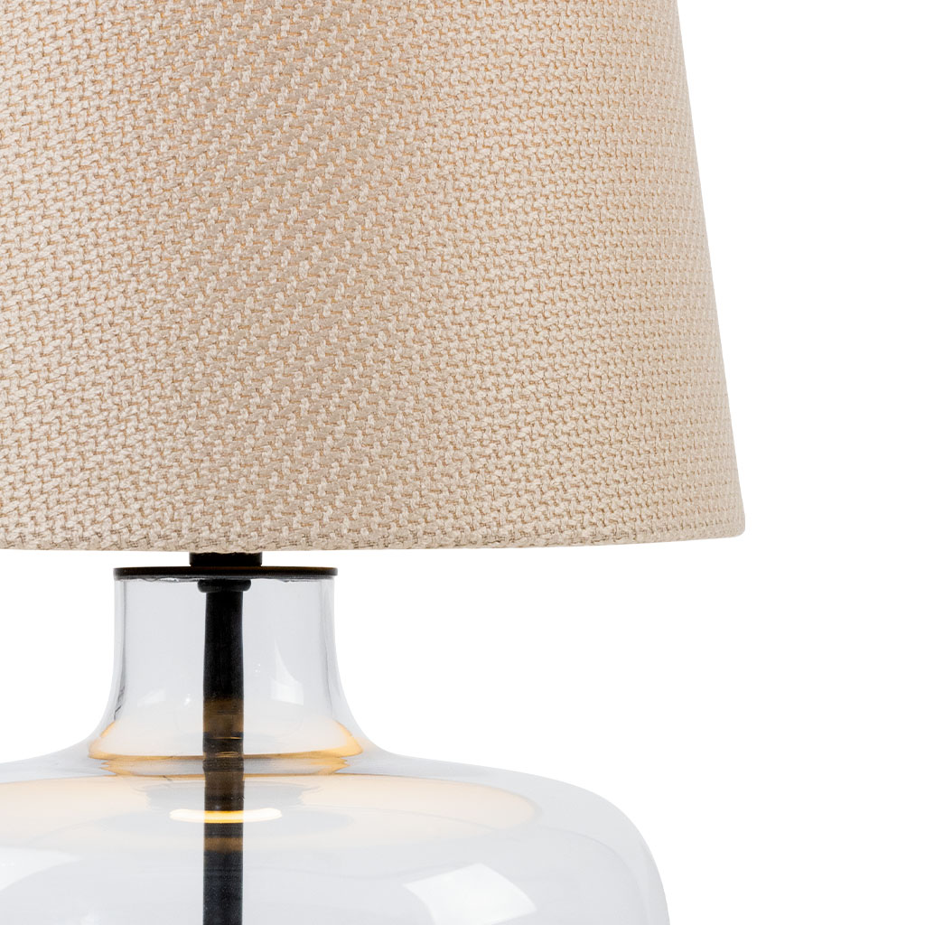 GAJA table lamp beige, transparent base