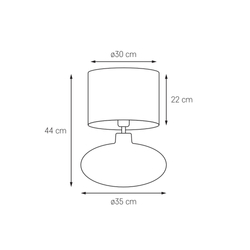 Lampa stołowa SAWA WOOD fornir, orzech