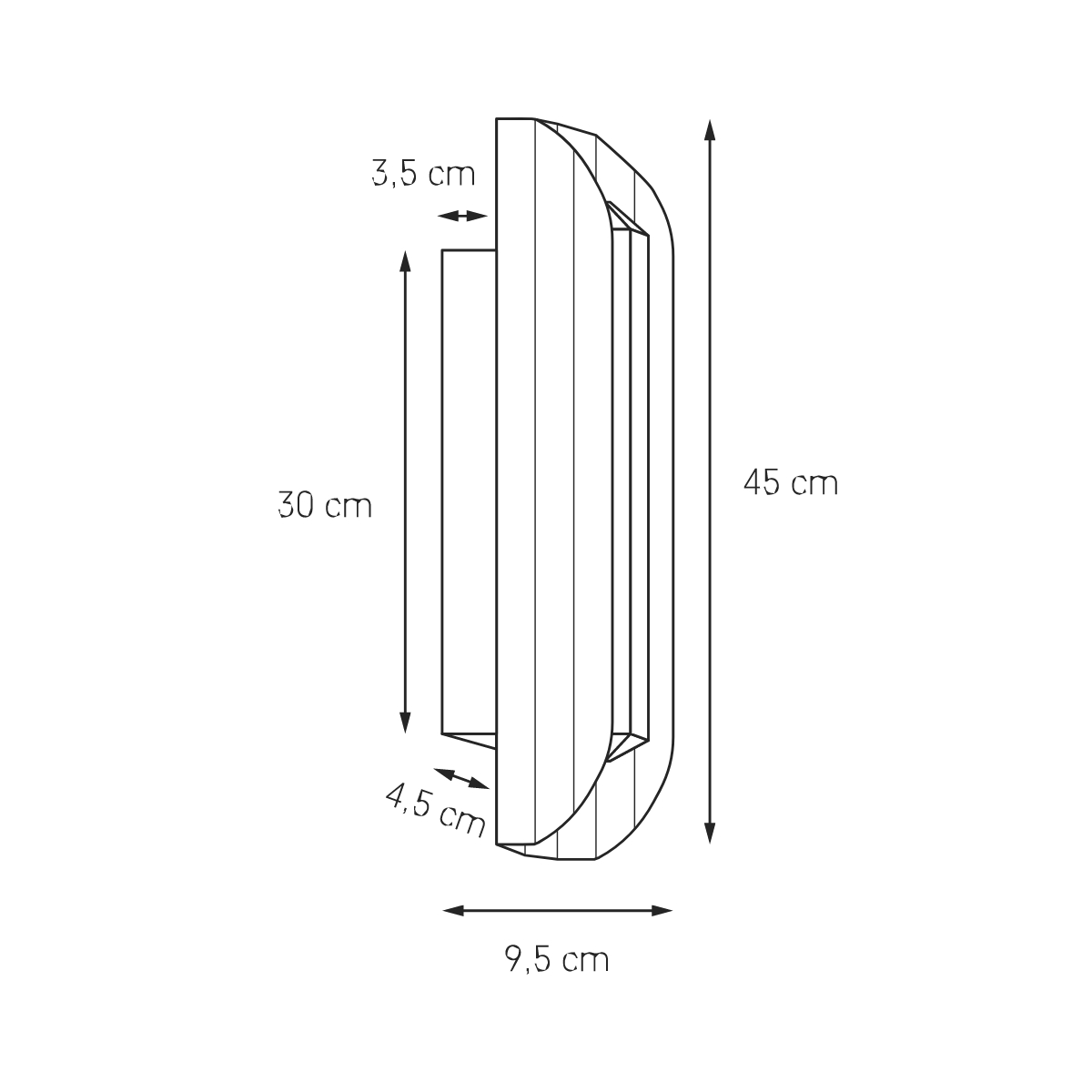 Wall lamp APOLIN 45 cm, sage