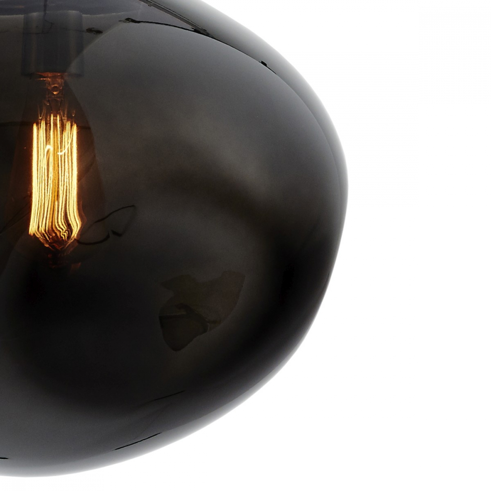 AVIA BLACK L pendant lamp smoky, 40 cm