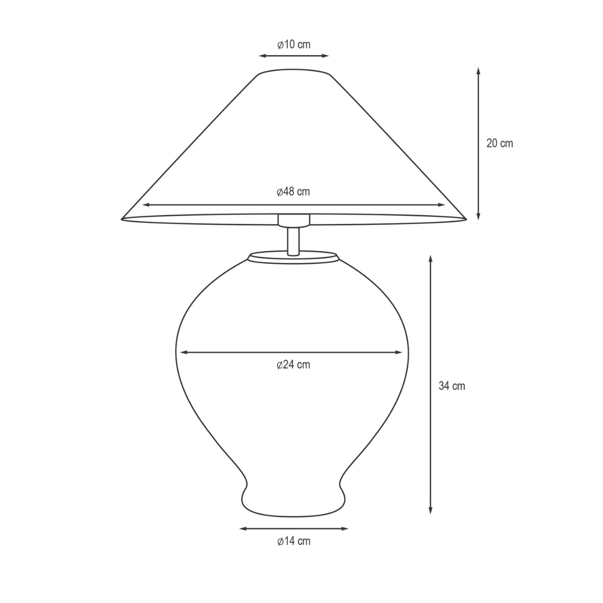 CLARA table lamp flax, white base