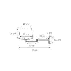 Абажур MOVE шампанське, золоте покриття, консольний