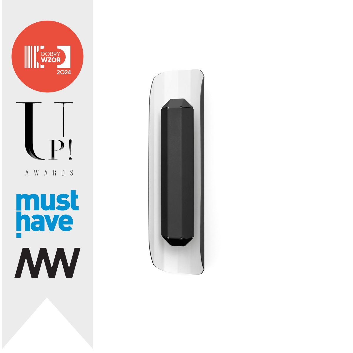 Wall lamp APOLIN 45 cm, black and white