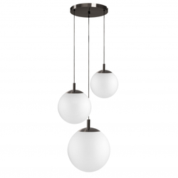 Triple pendant lamp ALUR 2 brushed titanium