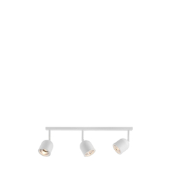 SPARK 3 three-point ceiling spotlight white, on strip