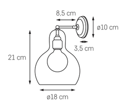 Wall lamp LONGIS CHROM I
