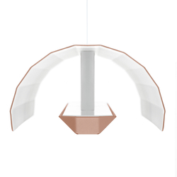 APOLIN 65 cm linear pendant lamp, dusty pink-white